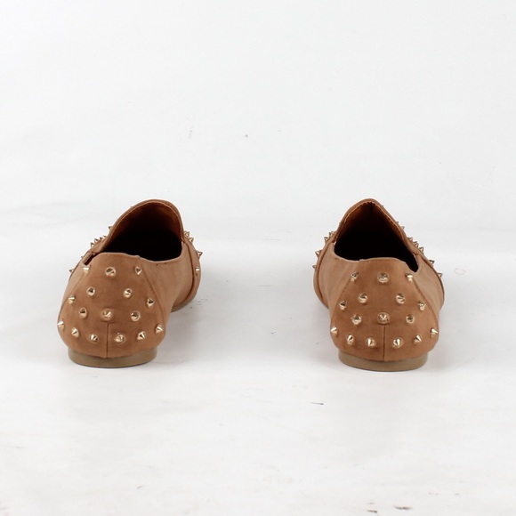 Spike studded suede loafer(Leila-11 Camel Suede) - Picture 4 of 4