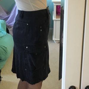 Navy Cargo Skirt