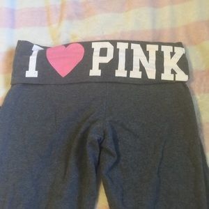 I love pink fold over yoga M