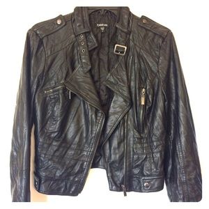 Leather moto jacket
