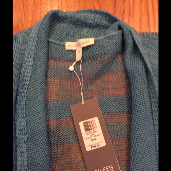 Eileen Fisher Sweaters - STEAL! NWT Eileen Fisher open weave cardigan