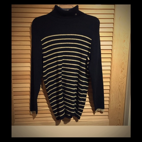 ✨NWOT Ralph Lauren Black/Gold Turtleneck✨