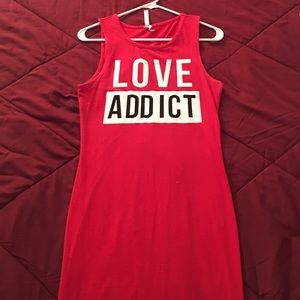 Red bodycon dress