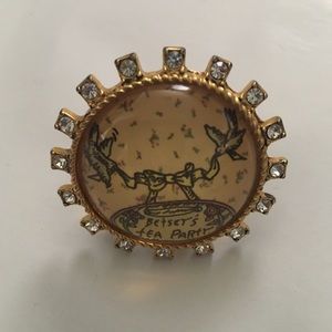 Betsey Johnson tea party ring lucite