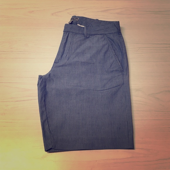 Photographer Fit Flat Front Pinstripe Short