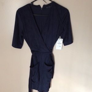 Zara suede romper