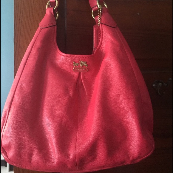 Coach purse! Bright pink with gold hardware.