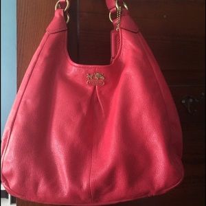 Coach purse! Bright pink with gold hardware.