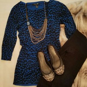 ***SOLD*** Dark Blue Leppard Tunic