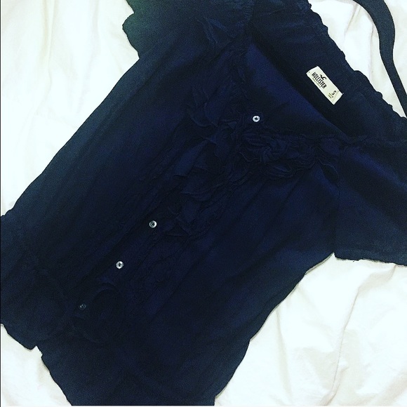 Hollister dark blue blouse