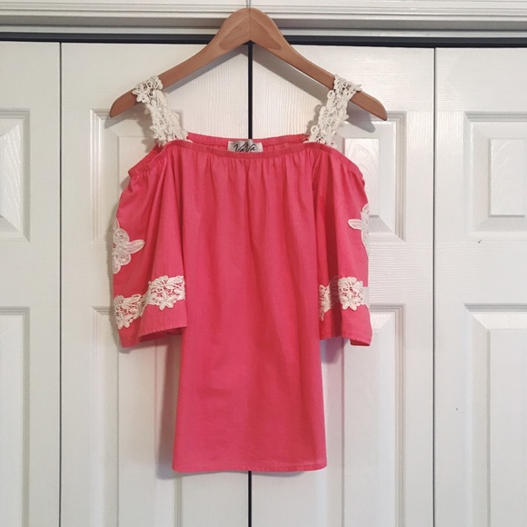Va Va by Joy Han Coral Lace Top