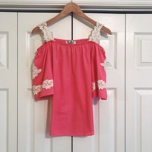 Va Va by Joy Han Coral Lace Top