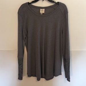 Gray, long sleeve, winter shirt