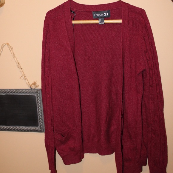 Forever21 Maroon Cardigan