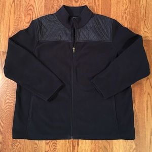 Talbots Quilted Mock-neck Fleece Jacket