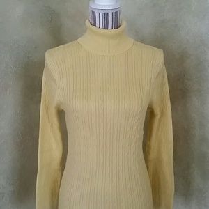TALBOTS YELLOW TURTLENECK SWEATER