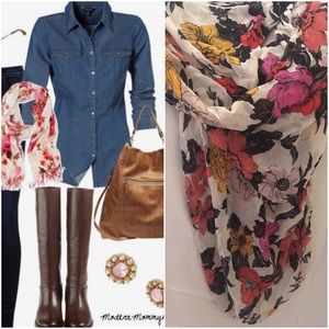 Floral Ann Taylor scarf