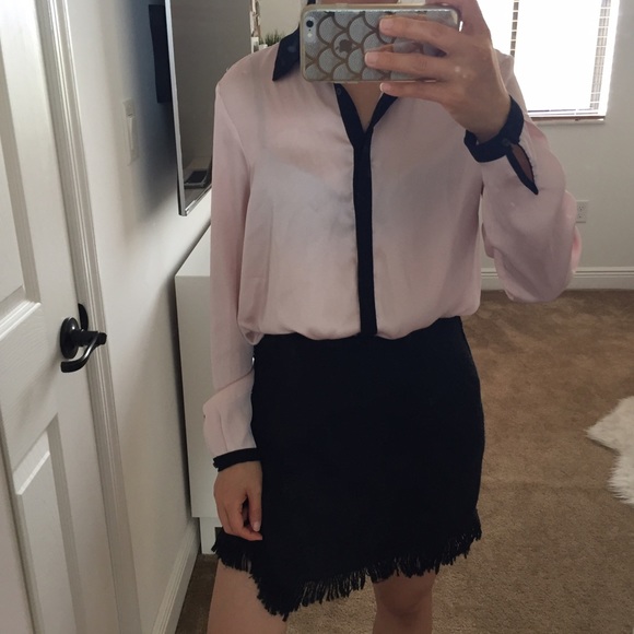 ZARA CHIFFON PINK BLOUSE