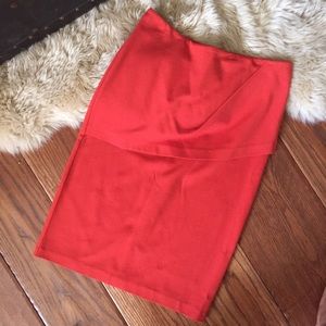 Cabi Overlay Pencil Skirt Turmeric