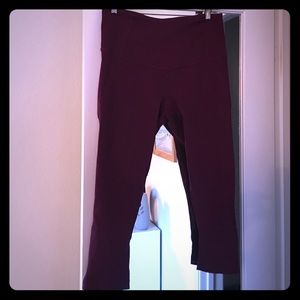 Zella, Capri length maroon yoga pants. LOOK NEW!!!