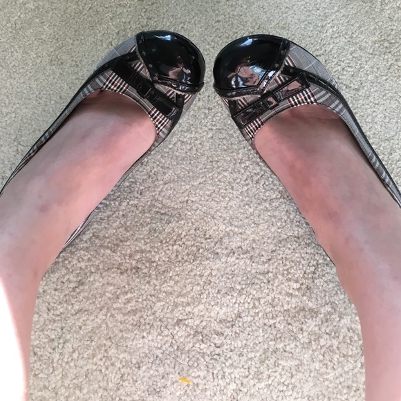Plaid Canvas Pumps