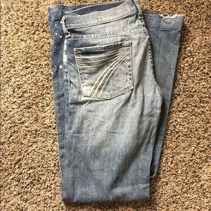 7 for all mankind dojo jeans. Splattered bottoms