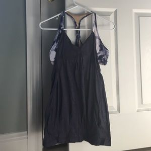 Lululemon indigo tank with built in sports bra