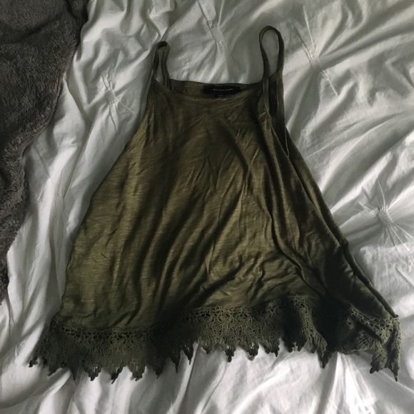 primark Tops - Olive green NEVER WORN halter crop top