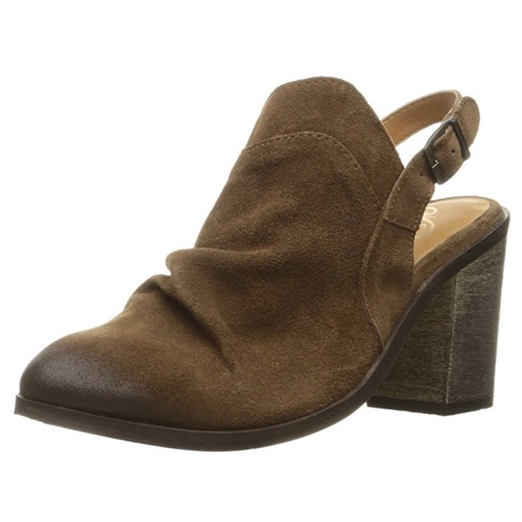 Slingback Distressed Leather Mule Clog - Picture 3 of 7