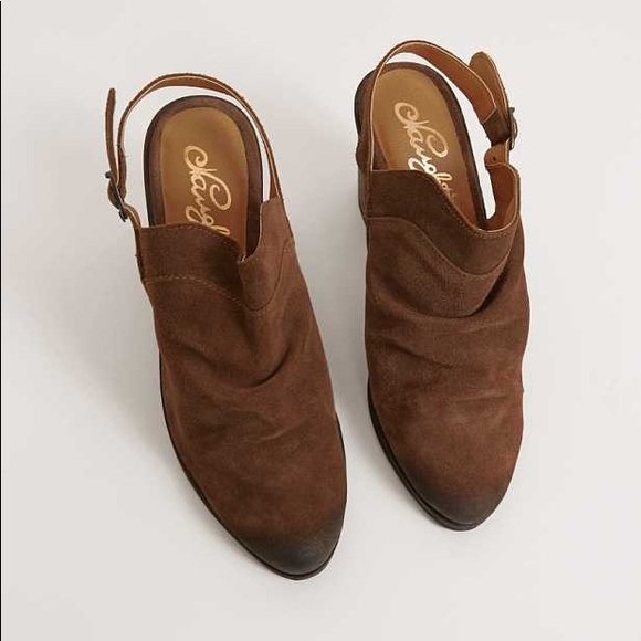 Slingback Distressed Leather Mule Clog - Picture 5 of 7