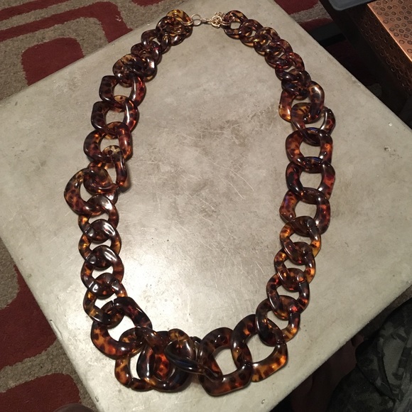 Tortoise Long Chunky Necklace