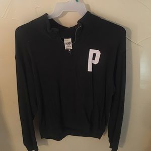 Black and white PINK quarter zip.