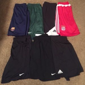 Soccer shorts with no pockets.