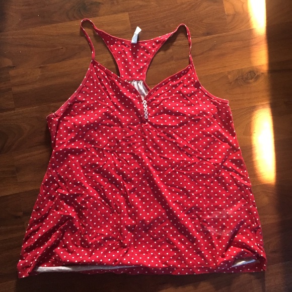 Racerback style tank top