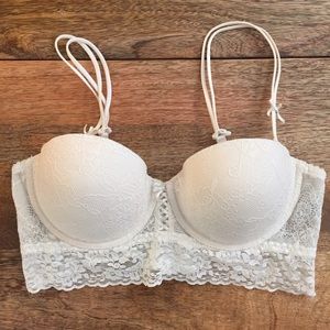 White lace push up bra