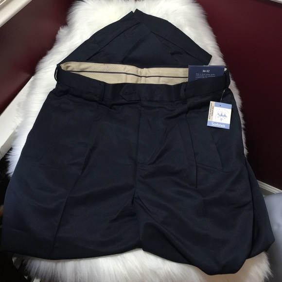 Croft & Barrow- Mens Classic Fit Dress Pants Navy - Picture 4 of 5