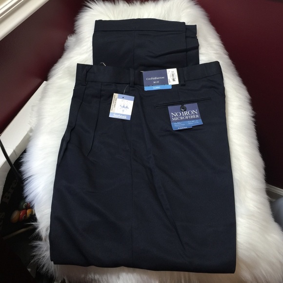 Croft & Barrow- Mens Classic Fit Dress Pants Navy - Picture 5 of 5