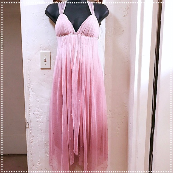 Pink Ombré BCBGMaxazria Toole Sparkle Gown (XS)