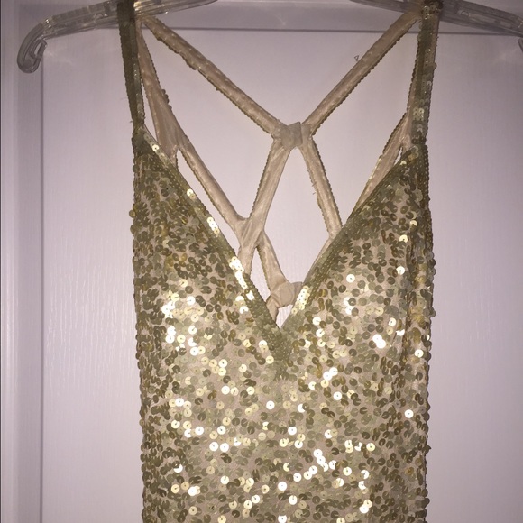 Gold Sequins prom dress