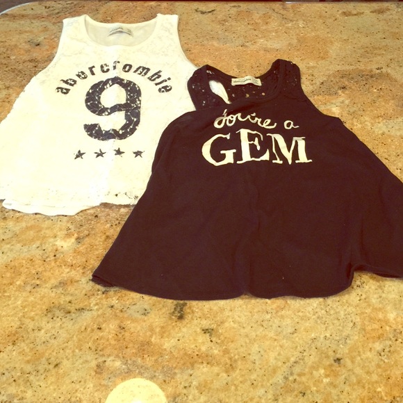 2 Abercrombie Kids Sleeveless Tops Sz 8&10 fit 10