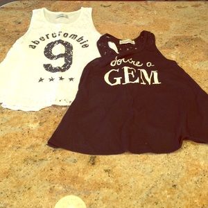 2 Abercrombie Kids Sleeveless Tops Sz 8&10 fit 10
