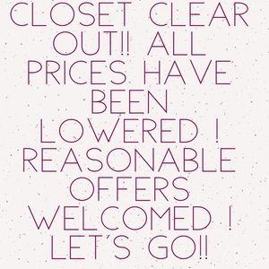 Closet clear out!!