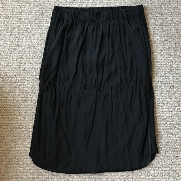 LOFT midi black skirt