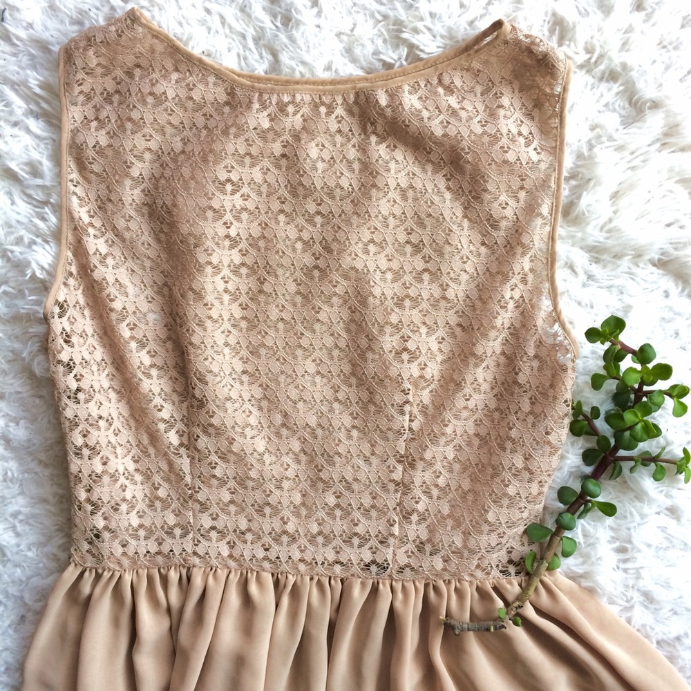 🆕AA Lace/Chiffon nude dress