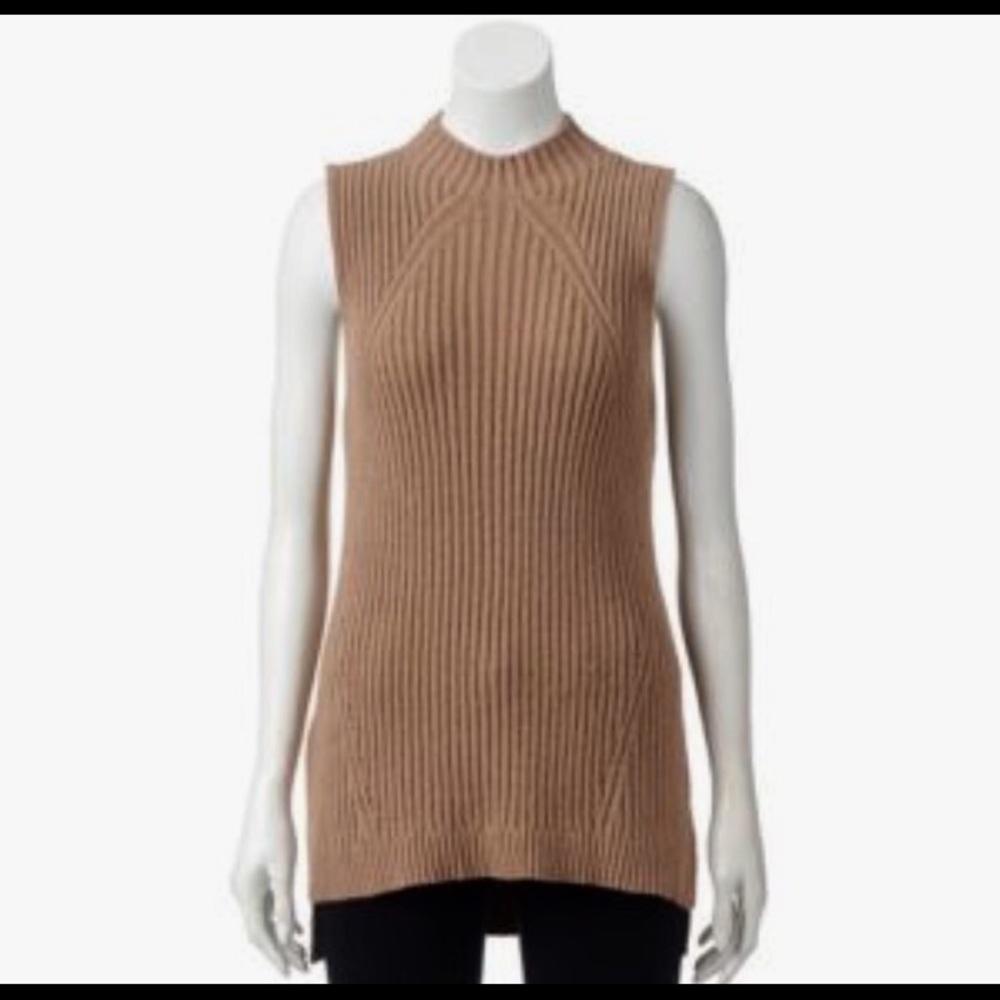 Kohls Elle Sleeveless Ribbed Sweater