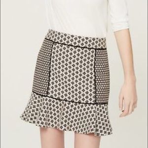 NWT Loft Jacquard Flippy Skirt