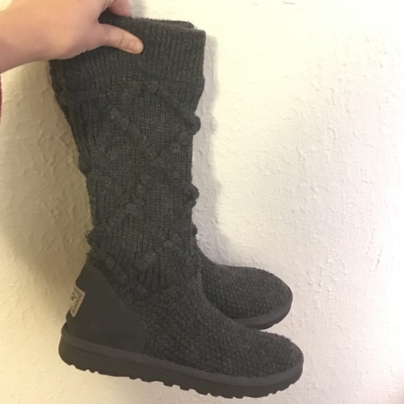 Ugg Argyle knit boots lightly used