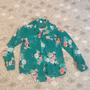 Old Navy - Sheer Button Down - Sz Large
