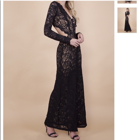 Wisteria Lace Cutout gown