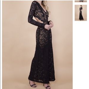 Wisteria Lace Cutout gown